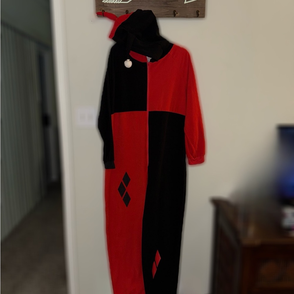 Harley Quinn Plus Size Costume/ Sleepwear Onesie